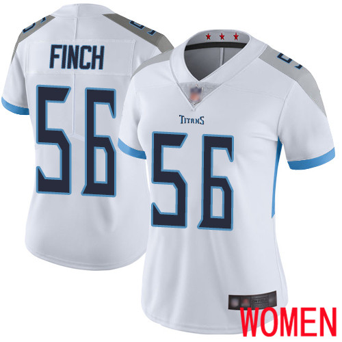 Tennessee Titans Limited White Women Sharif Finch Road Jersey NFL Football #56 Vapor Untouchable->women nfl jersey->Women Jersey